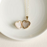 Solid 9ct Gold Engraved Heart Locket Necklace