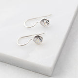 Sterling Silver Diamante Wire Earrings