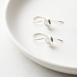 Sterling Silver Diamante Wire Earrings