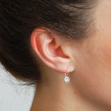 Sterling Silver Diamante Wire Earrings