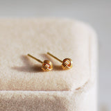 Tiny Gold Knot Earrings