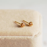 Tiny Gold Knot Earrings