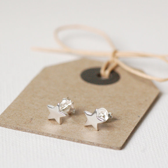 Silver Star Earrings