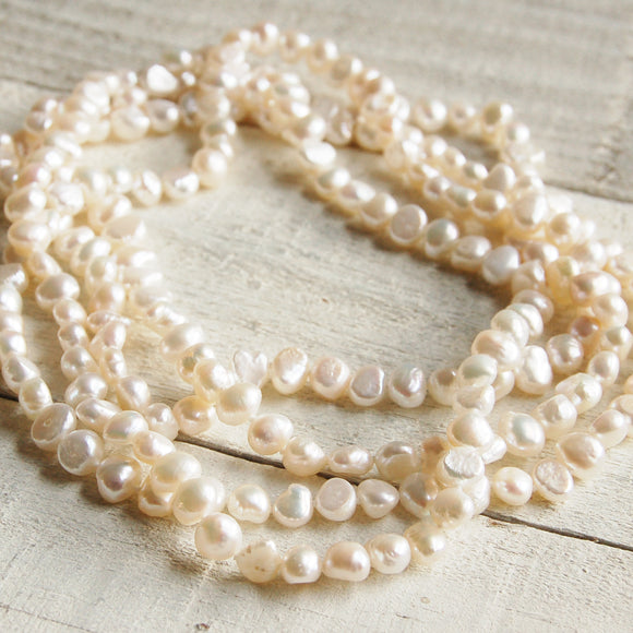 14K Round White Pearl Rope Necklace – Heffernan's Jewellery