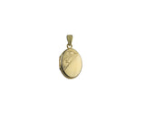 Solid 9ct Gold Hand Engraved Scroll Locket Necklace