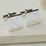 Square Initial Cufflinks